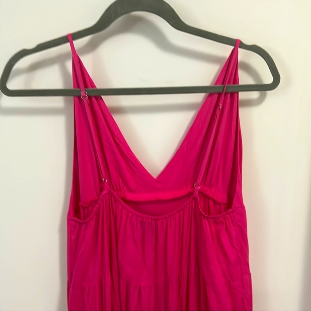 43. PAPILLON Printed Duster sundress in fuchsia NWT - Picture 4 of 7